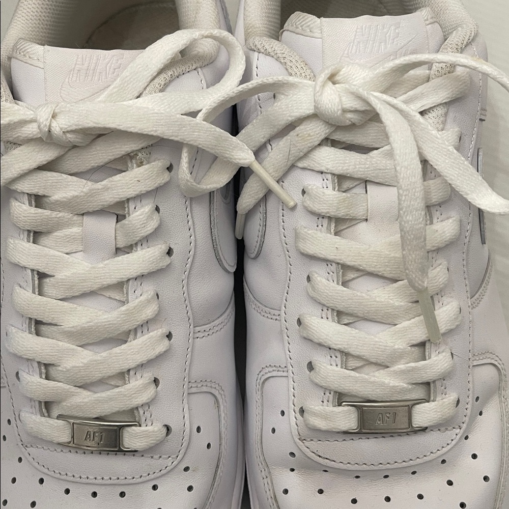 Nike Air Force 1 Low White Sneakers Men’s Size 12 - Picture 9 of 14